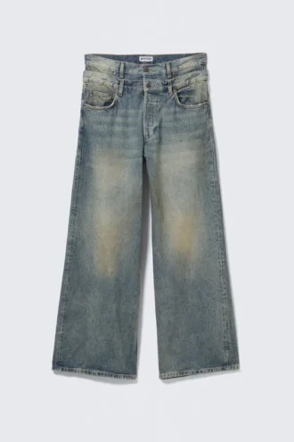 Jeans mit doppeltem Bund und weitem Bein – Arizona Blue – Mittelblau