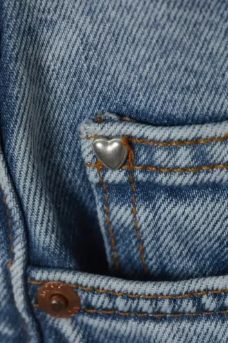 Jeans mit hoher Taille und geradem Barrel-Bein – Fresh Blue – Hellblau