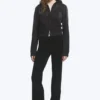 Jersey-Hose mit niedriger Leibhöhe und Bootcut – Schwarz Jersey-Hose mit niedriger Leibhöhe und Bootcut – Schwarz