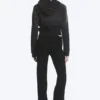 Jersey-Hose mit niedriger Leibhöhe und Bootcut – Schwarz Jersey-Hose mit niedriger Leibhöhe und Bootcut – Schwarz