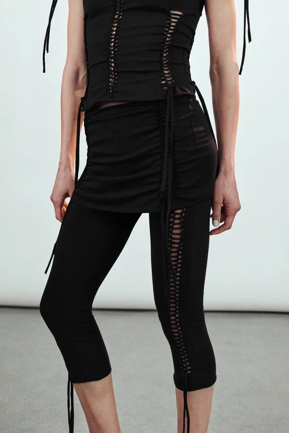 Jersey-Knoten-Hose – Schwarz Jersey-Knoten-Hose – Schwarz