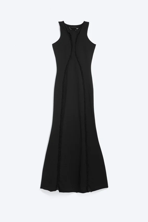 Jersey-Knoten-Kleid – Schwarz Jersey-Knoten-Kleid – Schwarz