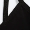 Jersey-Mini-Kleid mit V-Ausschnitt – Schwarz Jersey-Mini-Kleid mit V-Ausschnitt – Schwarz