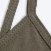 Jersey-Minikleid mit V-Ausschnitt – Staubgrau Jersey-Minikleid mit V-Ausschnitt – Staubgrau