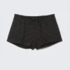 Jersey-Shorts zum Hineinschlüpfen – schwarz-grau gestreift Jersey-Shorts zum Hineinschlüpfen – schwarz-grau gestreift