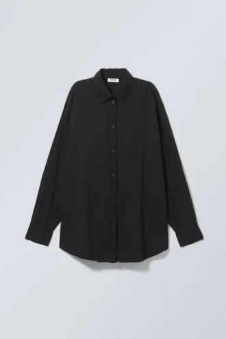 Jody Baumwoll-Voile-Hemd – Schwarz