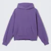 Kapuzenpullover in lockerer Passform – Lila