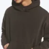 Kapuzenpullover mit lockerer Passform – gewaschenes Dunkelbraun Kapuzenpullover mit lockerer Passform – gewaschenes Dunkelbraun