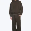 Kapuzenpullover mit lockerer Passform – gewaschenes Dunkelbraun Kapuzenpullover mit lockerer Passform – gewaschenes Dunkelbraun
