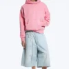 Kapuzenpullover mit lockerer Passform – gewaschenes Rosa Kapuzenpullover mit lockerer Passform – gewaschenes Rosa