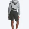 Kapuzenpullover mit Raglanärmeln, Cutline-Schnitt und Reißverschluss – Grau meliert Kapuzenpullover mit Raglanärmeln, Cutline-Schnitt und Reißverschluss – Grau meliert
