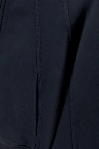 Kapuzenpullover mit Raglanärmeln und Cutline-Reißverschluss – Dunkelblau