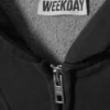 Kapuzenpullover mit Reißverschluss in lockerer Passform – gewaschenes Schwarz Kapuzenpullover mit Reißverschluss in lockerer Passform – gewaschenes Schwarz