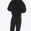 Kapuzenpullover mit Reißverschluss und lockerer Passform – Schwarz Kapuzenpullover mit Reißverschluss und lockerer Passform – Schwarz