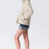 Kastenförmige Knopfleiste Jacke aus Wollmischung – Dusty Cream Kastenförmige Knopfleiste Jacke aus Wollmischung – Dusty Cream