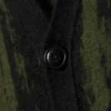 Kastenförmige Strickjacke mit Print – Schwarz/Dunkelkhaki Kastenförmige Strickjacke mit Print – Schwarz/Dunkelkhaki