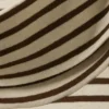 Kastenförmiges Langarmshirt mit Rollkragen – beige- und dunkelbraune Streifen