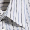 Kastiges Baumwollhemd mit kurzen Shorts – Gestreift, helles Staubbeige Kastiges Baumwollhemd mit kurzen Shorts – Gestreift, helles Staubbeige