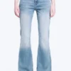 Katsumi Low Rise Slim Flared Leg Jeans – Climb Blue – Hellblau