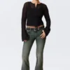 Katsumi Low Rise Slim Flared Leg Jeans – Desert Blue – Dunkelblau Katsumi Low Rise Slim Flared Leg Jeans – Desert Blue – Dunkelblau