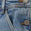 Klassische Latzhose aus Baumwoll-Denim – Frisches Blau – Mittelblau