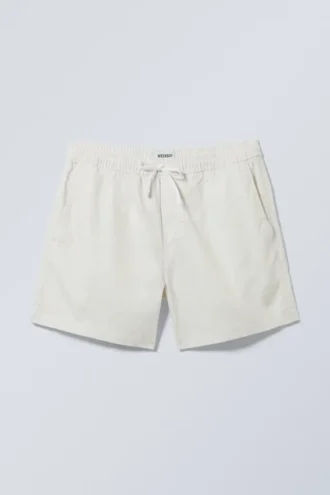 Klassische Oxford-Shorts – Staubweiß