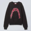 Klassischer Jacquard-Strick-Pullover mit Print – Schwarz – Star Team Klassischer Jacquard-Strick-Pullover mit Print – Schwarz – Star Team