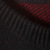 Klassischer Jacquard-Strick-Pullover mit Print – Schwarz – Star Team Klassischer Jacquard-Strick-Pullover mit Print – Schwarz – Star Team