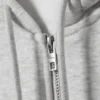 Klassischer Kapuzenpullover mit Reißverschluss – Grau meliert Klassischer Kapuzenpullover mit Reißverschluss – Grau meliert