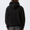 Klassischer Kapuzenpullover mit Reißverschluss – Schwarz Klassischer Kapuzenpullover mit Reißverschluss – Schwarz