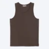 Klassisches geripptes Tanktop – Dunkelbraun Klassisches geripptes Tanktop – Dunkelbraun