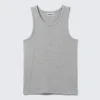 Klassisches geripptes Tanktop – Hellgrau meliert Klassisches geripptes Tanktop – Hellgrau meliert