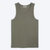 Klassisches geripptes Tanktop – Hellstaubiges Khaki-Grün Klassisches geripptes Tanktop – Hellstaubiges Khaki-Grün