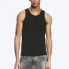 Klassisches geripptes Tanktop – Schwarz Klassisches geripptes Tanktop – Schwarz