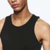 Klassisches geripptes Tanktop – Schwarz Klassisches geripptes Tanktop – Schwarz