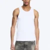 Klassisches geripptes Tanktop – Weiß Klassisches geripptes Tanktop – Weiß
