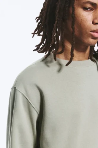 Klassisches Sweatshirt – Hellstaubiges Khaki-Grün