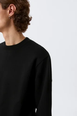 Klassisches Sweatshirt – Schwarz