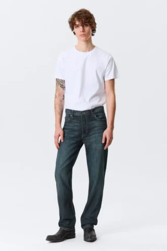 Klean Mid Rise Regular Straight Jeans – Deep Sea Blue – Dunkelblau