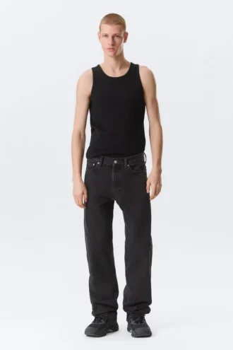 Klean Mid Rise Regular Straight Jeans – Tuned Black – Schwarz