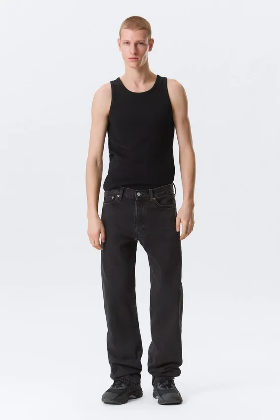 Klean Mid Rise Regular Straight Jeans – Tuned Black – Schwarz Klean Mid Rise Regular Straight Jeans – Tuned Black – Schwarz