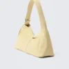 Kleine, locker sitzende Schultertasche mit Verschluss – Hellgelb Kleine, locker sitzende Schultertasche mit Verschluss – Hellgelb