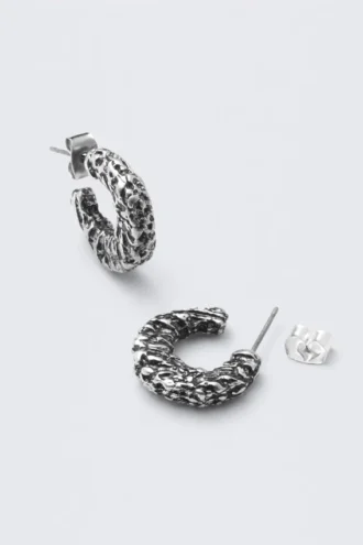 Klobige Creolen – Silber