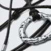 Kordel-Anhänger-Halskette – Silber – Schwarze Kordel Kordel-Anhänger-Halskette – Silber – Schwarze Kordel