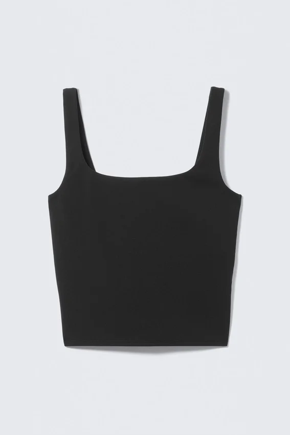 Kropptes Sport-Top – Schwarz Kropptes Sport-Top – Schwarz