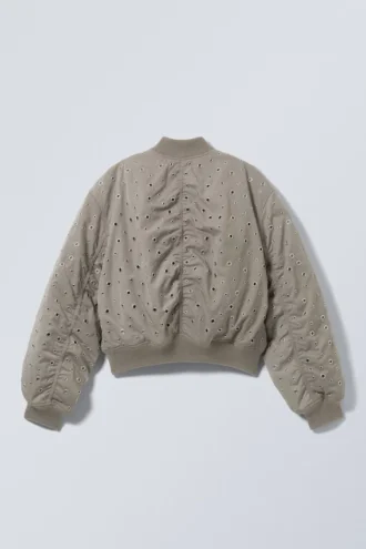 Kurze Bomberjacke mit Ösen – Dusty Mole