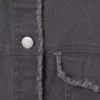 Kurze, kastenförmige Twill-Jacke – Dunkelgrau Kurze, kastenförmige Twill-Jacke – Dunkelgrau