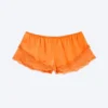Kurze Satin-Spitzen-Shorts – Orange Kurze Satin-Spitzen-Shorts – Orange