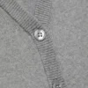 Kurze Strickjacke mit V-Ausschnitt – Grau meliert