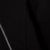 Kurzer asymmetrischer Kapuzenpullover mit Reißverschluss – Schwarz Kurzer asymmetrischer Kapuzenpullover mit Reißverschluss – Schwarz